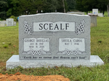 Georgia Grey companion monument with matching base. Georgia Grey companion monument with matching base.