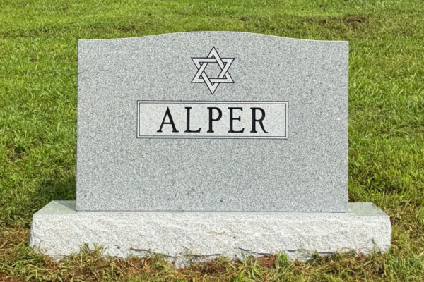 Family monument in Georgia Grey granite with a serpentine top. Family monument in Georgia Grey granite with a serpentine top.